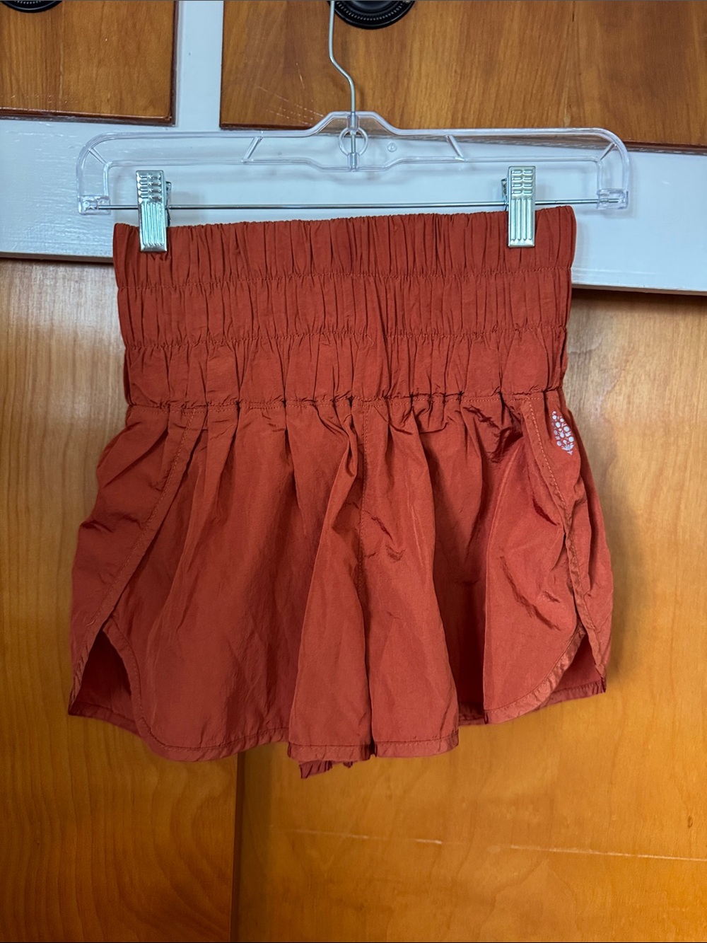 Free People - Rust Orange Smocked Waist Skort